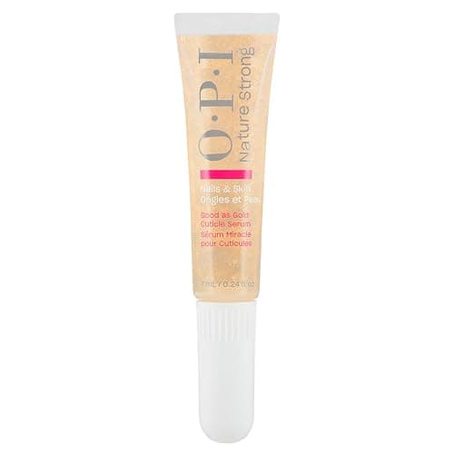 Image of OPI Nature Strong Skincare Good as Gold Cuticle Serum - Natural Origin Formula Nail Conditioner | Treatment for Nail Repair | Cuticle Oil for Manicure, 7ml