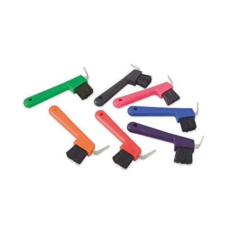 Image of Shires EZI-GROOM Hoof Pick/Brush Red