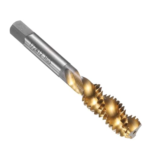 Image of sourcing map Spiral Flute Thread Taps 1/2-12 BSW H2 Machine Threading Tap Bit, Titanium Coated Screw Tapping Repair Tool, M2 High-Speed Steel (HSS6542)