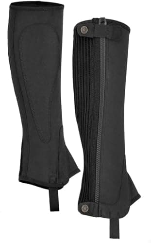 Image of Shires Moretta Amara Suede Half Chaps in Black - Adult Small, Black