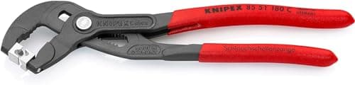 Image of KNIPEX Hose Clamp Pliers for Click Clamps with Non-Slip Plastic Coating 180 mm, 85 51 180 C