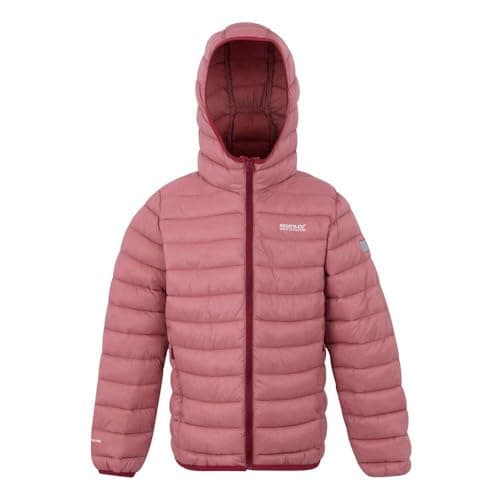 Image of Regatta Kids Hooded Marizion Baffled Jacket Water Repellent Insulated Winter Coat