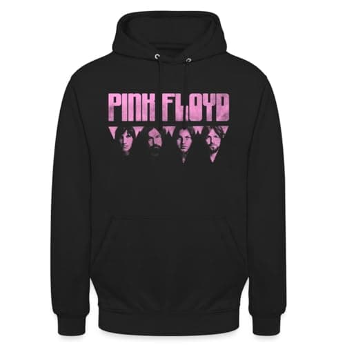 Image of Spreadshirt Pink Floyd Pink Logo Unisex Hoodie, M, black