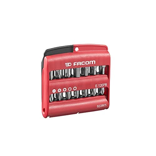 Image of FACOM - 28-piece Screwing Bit Set - E.120PB - Box with Flat, PH, PZ Torx and Six-Point Bits - PA66 Polyamide - High Strength - Case - Hand Tools