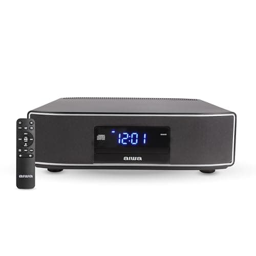 Image of AIWA Exos Home Speaker, Premium 30W RMS Sound System with CD Player, Bluetooth Connectivity, FM Radio, Optical Digital Input, Dual 1” Tweeters + Dual 2” Bass Units, IR Remote Control