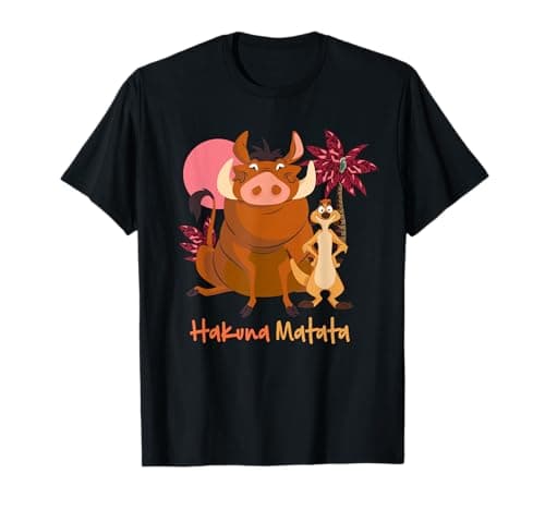 Image of Disney The Lion King Timon & Pumbaa Hakuna Matata Face Front T-Shirt