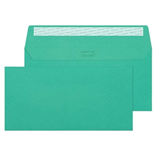 Image of Blake Creative Colour DL+ 114 x 229 mm 120 gsm Peel & Seal Wallet Envelopes (25248) Teal - Pack of 25
