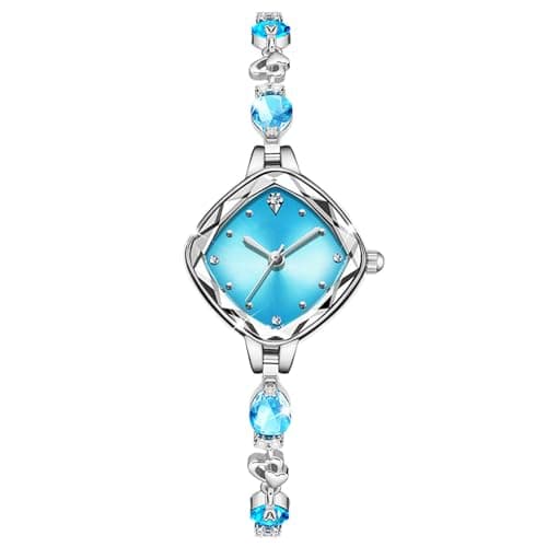 Image of RORIOS Women's Jewelry Wristwatch Ladies Bracelet Analogue Quartz Watch Elegant Diamond Wrist Watch Dress Waterproof Watch with Stainless Steel Strap
