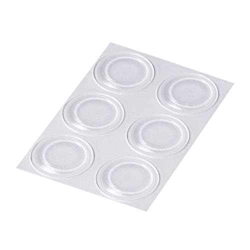 Image of Happy Bananas Clear Self Adhesive Flat Bumper, Rubber Feet for Furniture, Glass, Tables, Crafts - 19mm x 1.9mm (6)