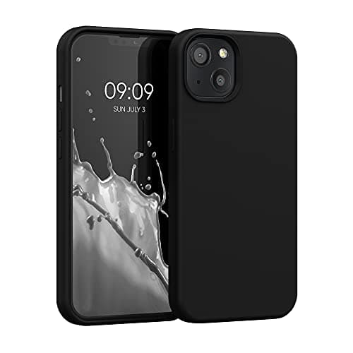 Image of kwmobile Case Compatible with Apple iPhone 13 Case - TPU Silicone Phone Cover with Soft Finish - Black