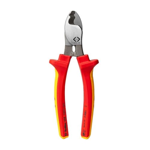 Image of C.K Redline VDE Cable Cutters 160mm, German Made Razor Sharp Electrical Wire Cutter & Stripper, Heavy Duty Croppers for Electrician, Electricians Snips, CK Tools T3973 160