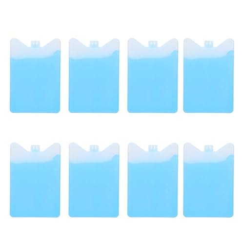 Image of MAJORMENCH 8pcs Reusable Ice Packs for Bento Boxes and Air Coolers, 200ml Freezer Cooler Packs with Hdpe Material, Lightweight Design for School and Outdoor Picnics