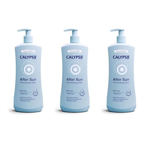 Image of Calypso After Sun Moisturising Lotion with Aloe Vera, 12 Hour Hydration, Cooling and Soothing Formula, 500ml, Pack of 3