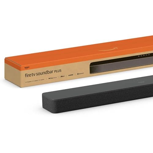 Image of Amazon Fire TV Soundbar Plus, 3.1 channel, all-in-one design, Dolby Atmos, DTS:X, clear dialogue
