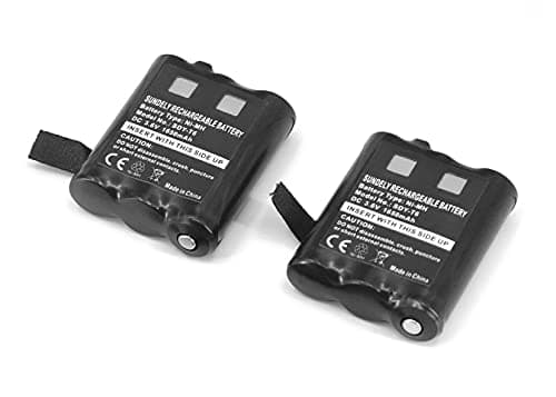 Image of SUNDELY® 2 X Battery Fit for Motorola Radio TLKR T92 H2O T82 Extreme T62 T605 H2O T800 PMNN4477AR 1532 PMR446 1650mAh 3.6V AA Rechargeable Ni-MH High Capacity Replacement Battery Pack