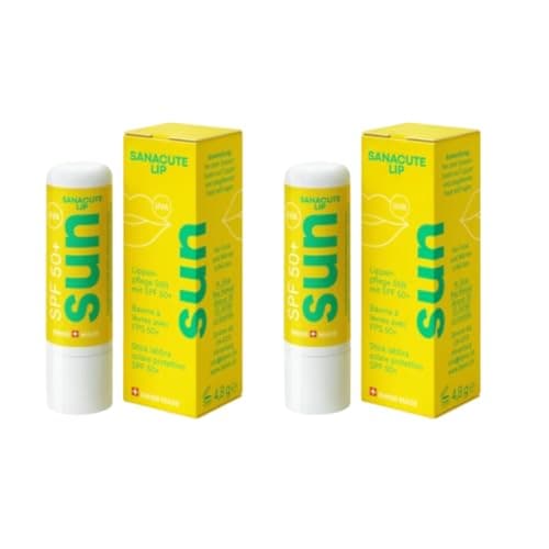 Image of Lipivir Sun Lip Balm Stick SPF 50+ – – 2 Pack (2x 4.8g) – High UVA & UVB Protection with Beeswax, Jojoba Oil, and Zinc Oxide – Moisturising Lip Care for Sun Protection