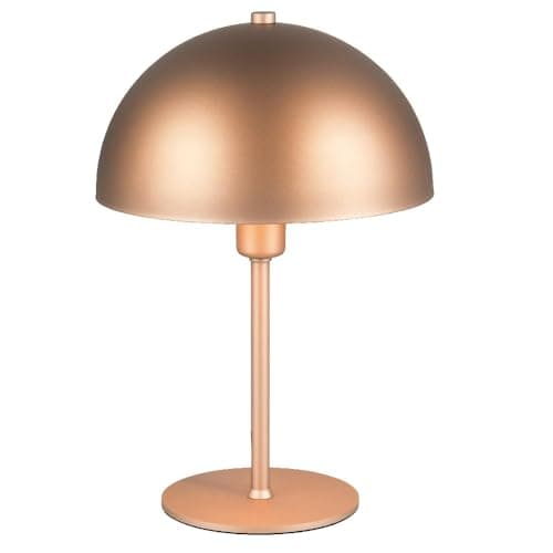 Image of Britalia Matt Copper Dome Metal Modern Table Desk Lamp - 30cm Height - Dimensions: Height 300mm x Width 200mm (30cm x 20cm) | Weight: 0.8Kg (800g)