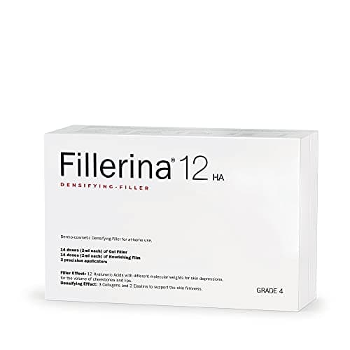 Image of Fillerina 12 Densifying-Filler – Intensive Anti-Aging Treatment Grade 4 (2x30ml) | Restores Volume, Reduces Wrinkles & Skin Laxity | Hyaluronic Acid, Collagen & Elastin | For Advanced Signs of Aging