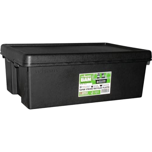 Image of Wham Bam Recycled Storage Box and Lid Black 36Ltr