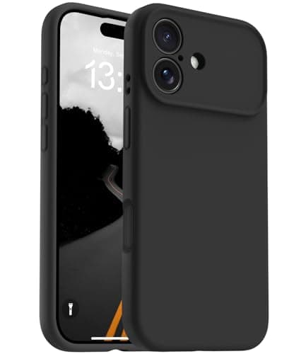 Image of OTOFLY Magnetic for iPhone 17 Case,Compatible with Magsafe,Classic Liquid Silicone Mobile Phone Case,Integrated Camera Control Button,Anti-Scratch Microfiber Lining,Black