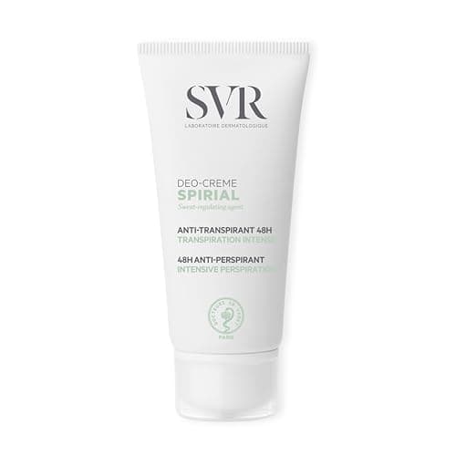 Image of SVR SPIRIAL Anti-Perspirant Deodorant Cream for Underarms, Hands, Feet, and Face. 48-Hour Protection against Excessive Sweating. Fragrance- and Alcohol-Free, 50ml