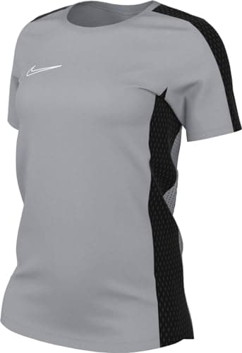 Image of NIKE DR1338-012 W NK DF ACD23 TOP SS T-shirt Women's WOLF GREY/BLACK/WHITE Size M