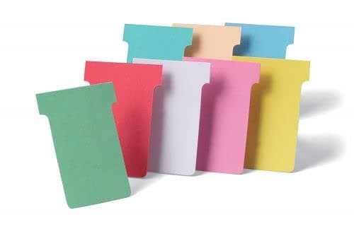 Image of Nobo T-Cards 160gsm Tab Top 15mm W92x Bottom W80x Full H120mm Size 3 Yellow Ref 2003004 [Pack 100] + Free finchley Refill Pen