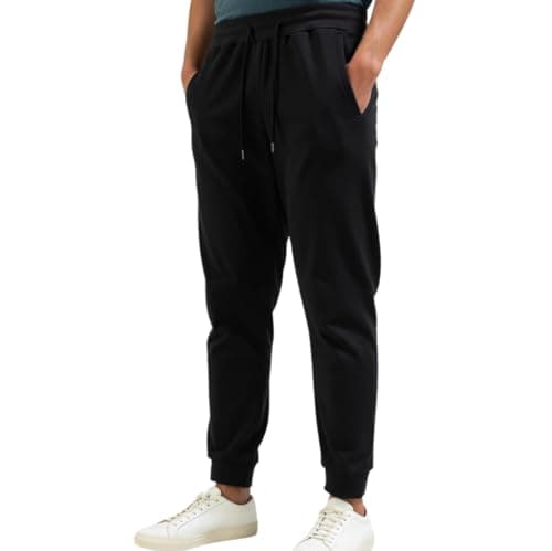 Image of FitPerfect Tall Mens Sweatpants, 32 inch Inseam Black Sweatpants for Men, Heavyweight Cotton Mens Joggers with Pockets, Athletic Fitted Lounge Pants, Activewear Track Pants Men