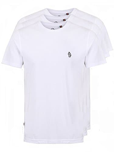 Image of LUKE 1977 Mens Johnys 3 Pack Short Sleeve Crew Neck T-Shirt Top (L, White)
