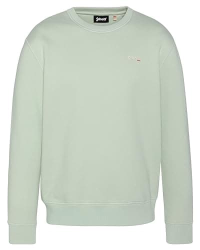 Image of Schott NYC Men's hooded sweatshirt, Pastel Sage, L