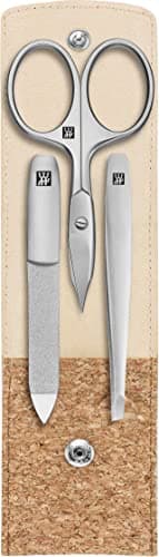 Image of ZWILLING TWINOX Manicure Premium Nail Set 3-Piece Pedicure Care for Hands and Feet in Travel Size, Cork Edition, Beige