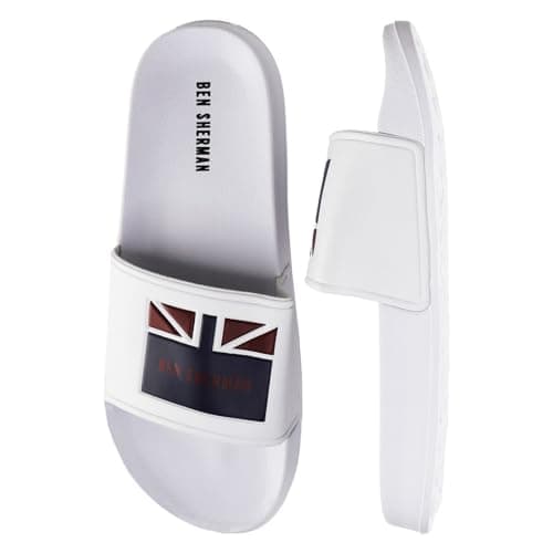 Image of Ben Sherman Union Slip-On White Synthetic Mens Sliders BS21111_White