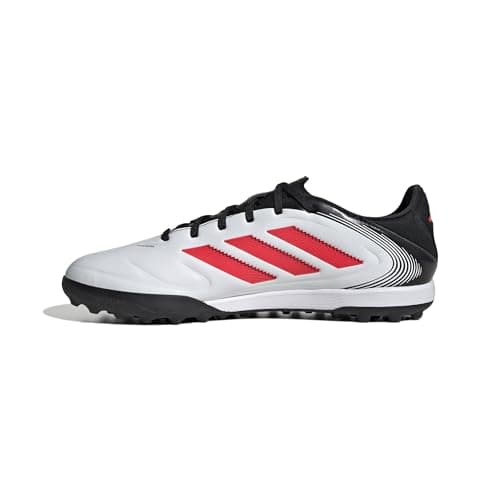 Image of adidas Unisex COPA Pure III League Turf Football Boots, Cloud White/Lucid Red/Core Black, 7.5 UK