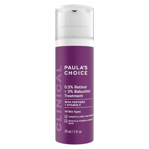 Image of Paula's Choice CLINICAL 0.3% Retinol & 2% Bakuchiol Treatment - Anti Aging Serum Fights Wrinkles & Uneven Skin Tone - with Peptides - All Skin Types - 30 ml