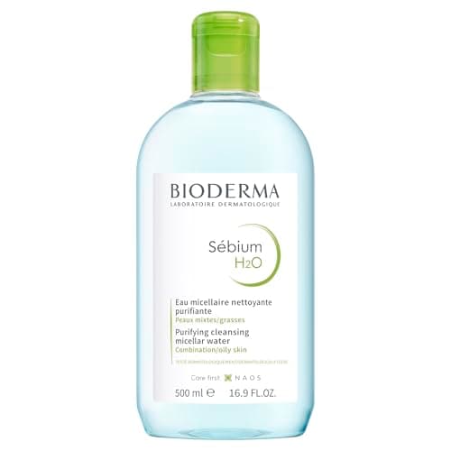 Image of Bioderma Sébium H2O Micellar Water - Purifying Cleanser to Remove Make Up, Impurities & Pollution for Acne Prone, Oily & Combination Skin - Prevent Blemishes, 500ml