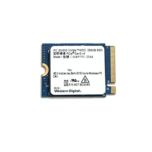 Image of Western Digital 256GB SSD M.2 2230 30mm PC SN530 NVMe PCIe 3.0 Gen3 x4 SDBPTPZ-256G Solid State Drive for Surface Pro Steam Deck Dell HP Lenovo Ultrabook Tablet