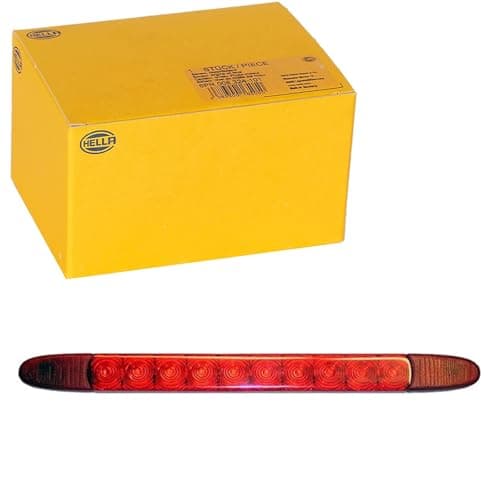 Image of HELLA 2DA 343 106-001 Auxiliary Stop Light - LED - 12V - Bolted/mounting - Lens Colour: Red - LED colour: Red - Cable: 3000mm - Plug: open cable ends - Rear