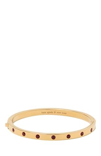 Image of Kate Spade New York SET IN STONE Metal Stone Hinged Bangle, Ruby