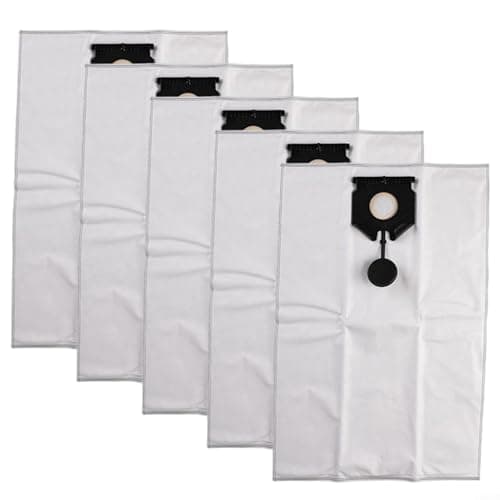 Image of Entgoinggo 5 Pack Non-Woven Vacuum Cleaner Bags, For Karcher NT 40/1 NT 50/1 Tact 2.889-155.0, For Enhanced Suction And Efficient Dust Collection In Home