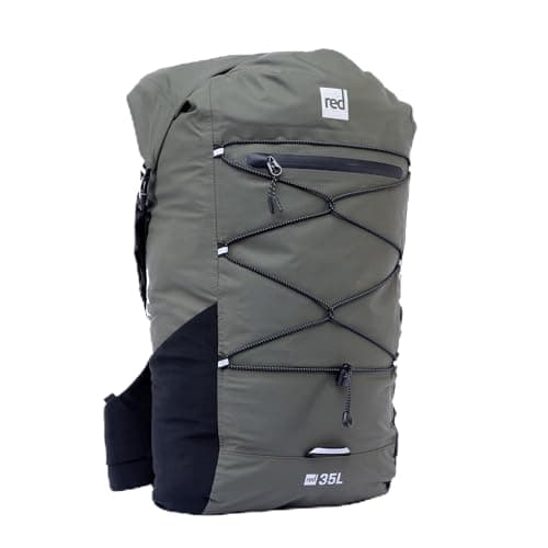Image of Red Original 22L & 35L Lightweight Waterproof Backpack - All Weather, Walking, Boating, Cycling, Hiking, Camping, Beach (Olive Green, 22L)