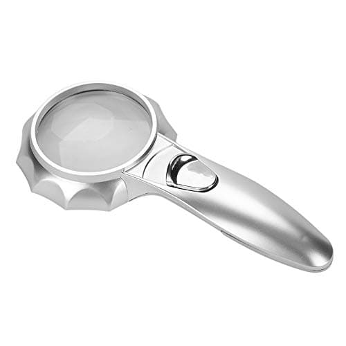 Image of LED Lighted Magnifier 6X Stylish Handheld Illuminated Magnifying Glass with 6 LED 65mm Distortion-Free Lens for Hobbies Reading Jewelry Inspection Coins Kid Toy