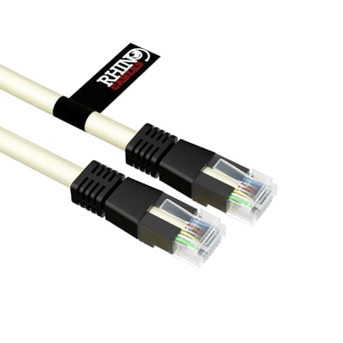 Image of rhinocables - CAT6 Crossover Ethernet Cable | Gigabit for PC & Xbox | Direct Connect Network Solution | UTP Grey Lead with RJ45, Grey, 2m