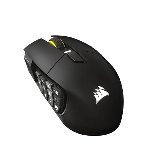 Image of Corsair SCIMITAR ELITE WIRELESS SE MMO PC Gaming Mouse – 33,000 DPI, 16 Programmable Buttons, Key Slider, Elgato Virtual Stream Deck, 1,000Hz Polling, Up to 150-Hour Battery – Gunmetal