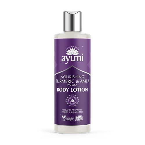 Image of Ayumi Turmeric Body Lotion | Retinol Body Lotion | Hand Cream for Very Dry Hands | Vitamin C Body Cream | Foot Cream For Cracked Heels And Dry Skin |Scar Cream| Body Moisturiser for Women & Men|250 ml