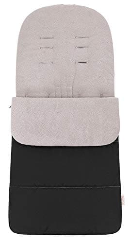 Image of Babycurls Fleece Lined Snuggly Cosytoes Footmuff Universal Fitting for Pushchairs Strollers Prams Buggys Baby Joggers 95-100cm Grey
