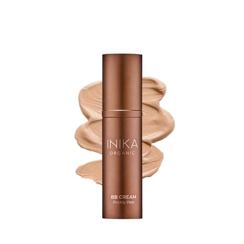 Image of INIKA Organic BB Cream Foundation - Vegan Makeup with Hydrating Prickly Pear, Jojoba, and Pomegranate Seed Oil - Lightweight Glow for Balanced Skin Tone, Beige, 1 fl oz