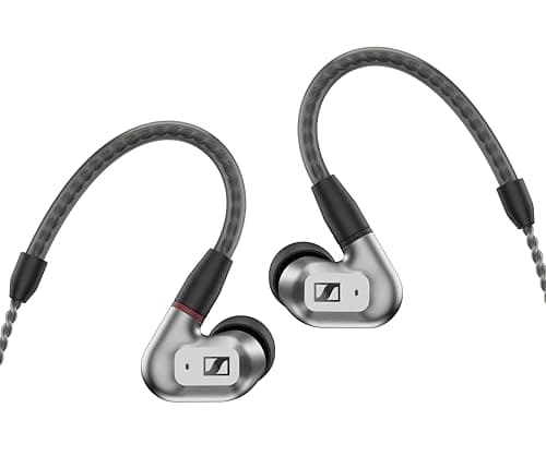 Image of Sennheiser IE 200 In‑Ear Audiophile Headphones – Wired IEMs with 7mm TrueResponse Transducers, Balanced Neutral Sound, Dual‑Tuning Ear Tips, Flexible Earhooks, MMCX Cable