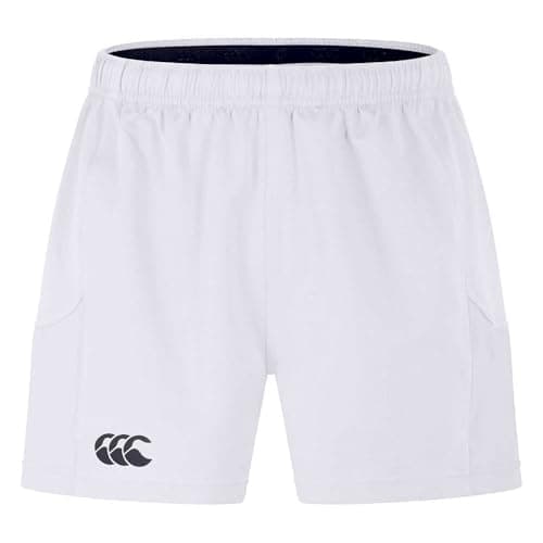 Image of Canterbury Men's Professional 2.0 Shorts | Rugby Shorts | CCC Logo Gym Shorts, White, M