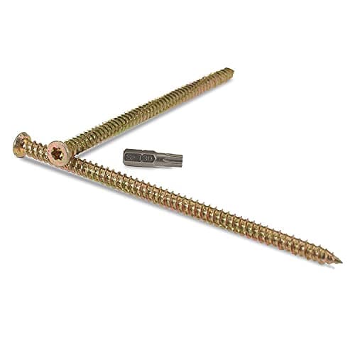 Image of SSL Satellites 100-Pack 7.5x100mm Concrete Frame Fixing Screw/Anchor- Perfect for Windows, Doors, and Screws for Satellite Installation