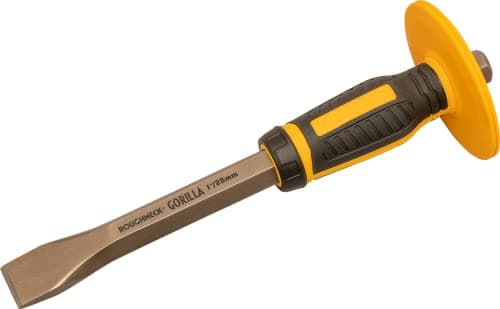 Image of Roughneck Gorilla ROU31921 Cold Chisel with Non-Slip Hand Guard 25x279mm/1x11, Black Yellow